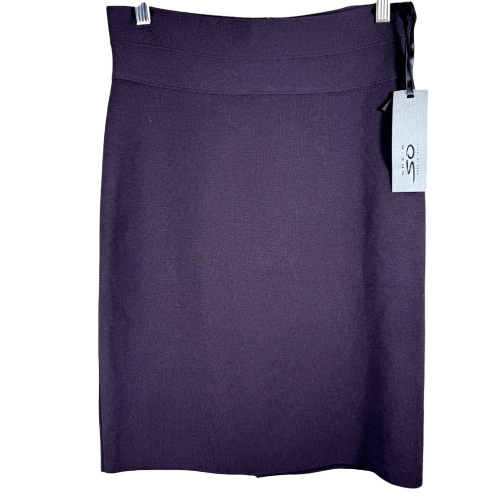 Made In Italy Luxury She So Plum Color Divine Pencil Skirt Women's Size 10 NWT